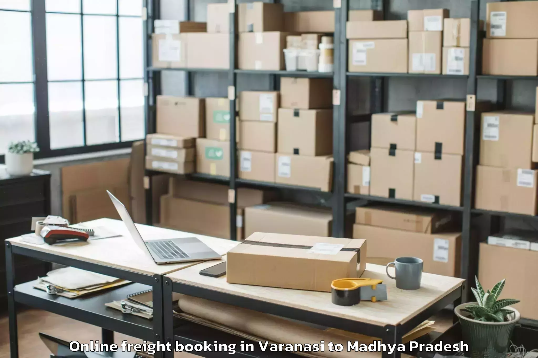 Trusted Varanasi to Mandsaur Online Freight Booking